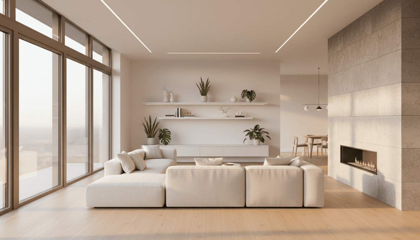 Professional real estate photography of modern home interior